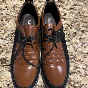 Gatsby Oxford, derby, orthopedic brown and black leather shoes